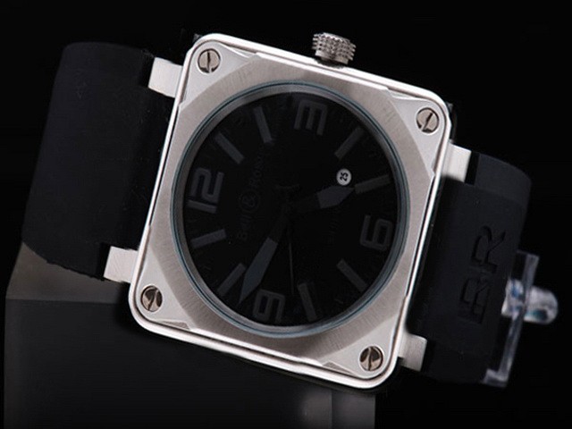 Bell&Ross Black Dial and Sliver Marking Montre Bell&Ross Black Dial and Sliver Marking Montre