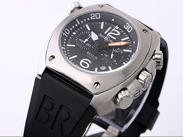Bell&Ross Black Dial and White Marking Montre