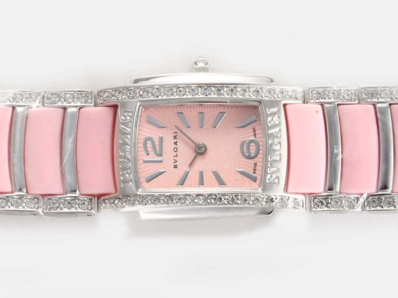 Bvlgari Diamond Bezel with Pink Dial Montre
