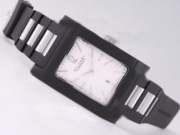 Bvlgari PVD Case with White Dial Montre