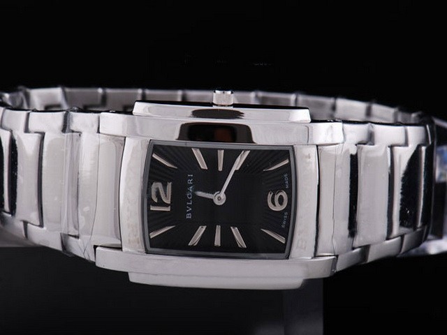 Bvlgari Black Dial S/S-Ladys Montre