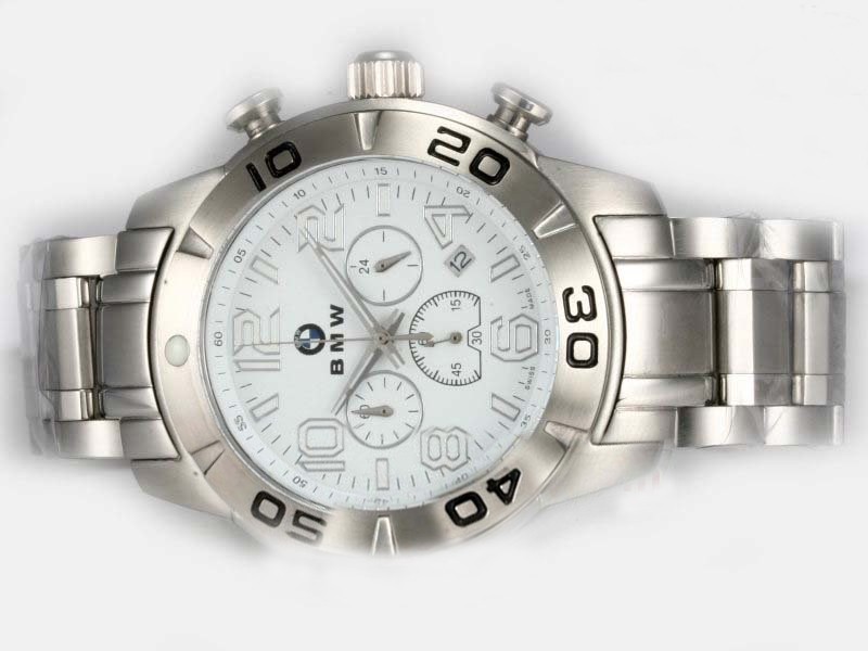 BMW White Dial Montre