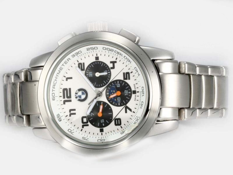 BMW White Dial Montre