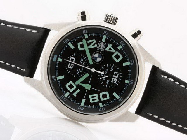 BMW Black Dial with Green Marking Montre