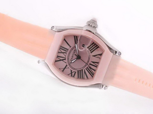Cartier Roadster Pink Strap-Lady Size Montre