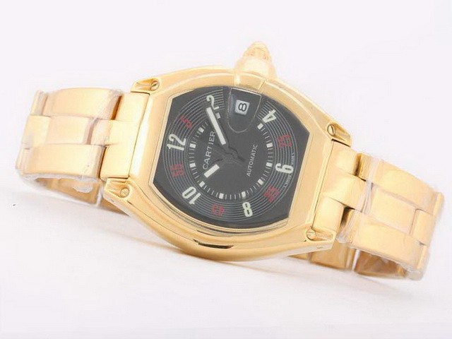 Cartier Roadster Black/White Dial-Number Marking Montre