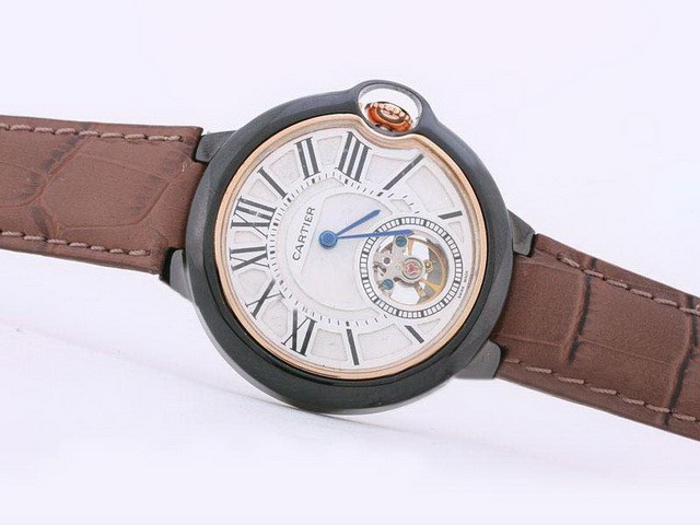 Cartier Ballon Bleu De White Dial-Deployment Buckle Montre
