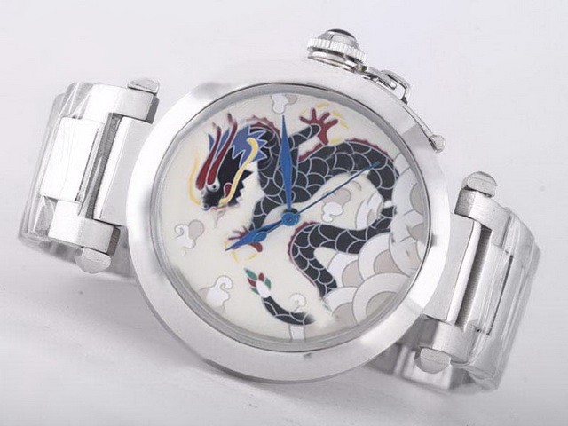 Cartier Pasha Dragon White Dial-New Version Montre