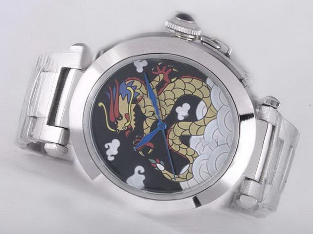 Cartier Pasha Dragon Black Dial-New Version Montre