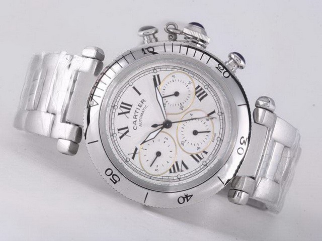 Cartier Pasha White Dial Montre