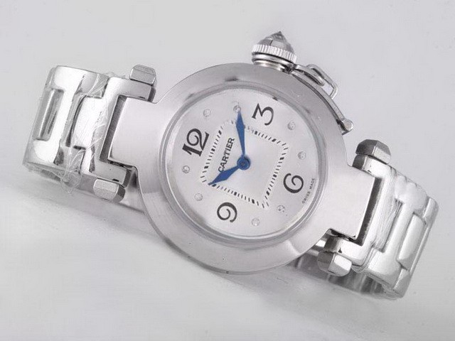 Cartier Pasha Silver Dial-Lady Size Montre