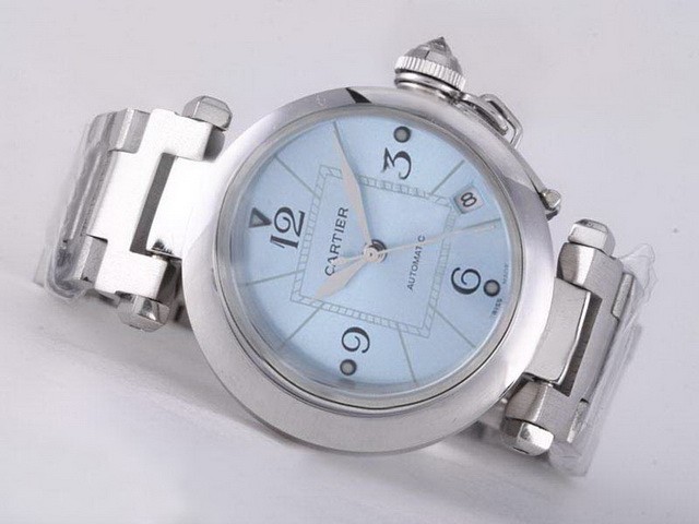 Cartier Pasha Blue Dial Montre