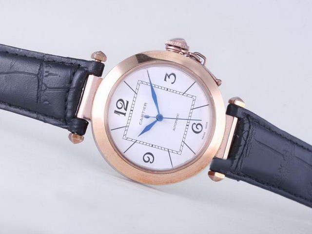 Cartier Pasha White Dial-Deployment Buckle Montre