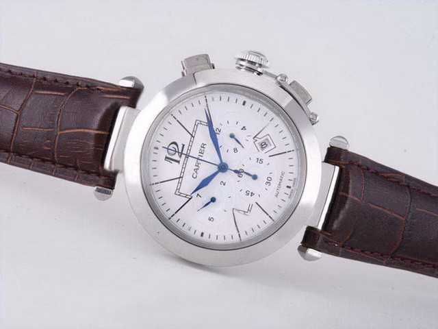 Cartier Pasha White Dial-Deployment Buckle Montre