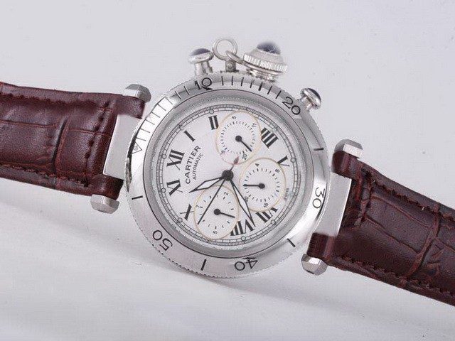 Cartier Pasha White Dial-Deployment Buckle Montre