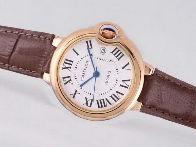 Cartier Ballon Bleu De White Dial-Medium Size Montre