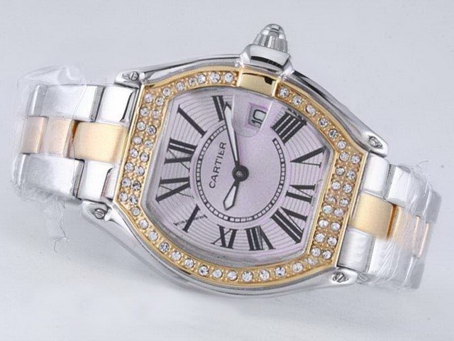 Cartier Roadster Pink Dial-Lady Size Montre