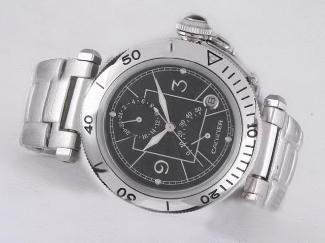 Cartier Pasha Black Dial Montre