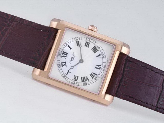 Cartier Others Rose Gold Case With White Dial Montre