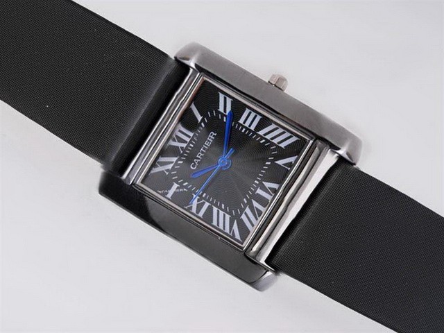 Cartier Classic Black Dial-Roman Marking Montre