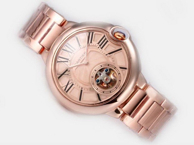 Cartier Ballon Bleu De Full Rose Gold With Champagne Dial Montre
