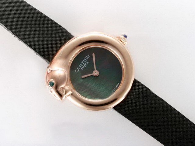 Cartier Others Motif Rose Gold Case With Black MOP Dial-Lady Size Montre