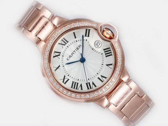 Cartier Ballon Bleu De Diamond Bezel-Medium Size Montre