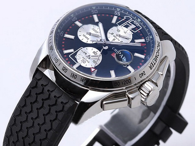 Chopard Automatic Black Dial with Black Rubber Strap Montre