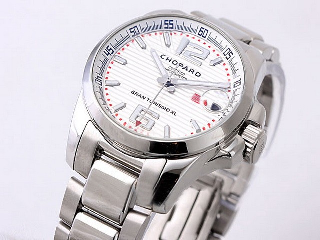 Chopard Beige Dial,White Marking and Stainless Steel Strap Montre