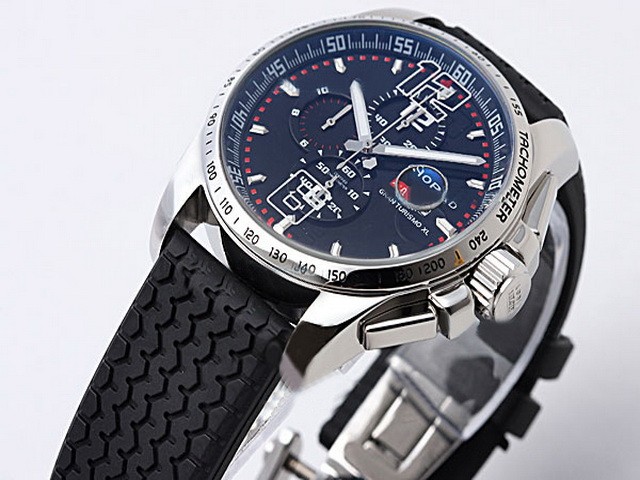 Chopard Black Dial and Black Rubber Strap Montre