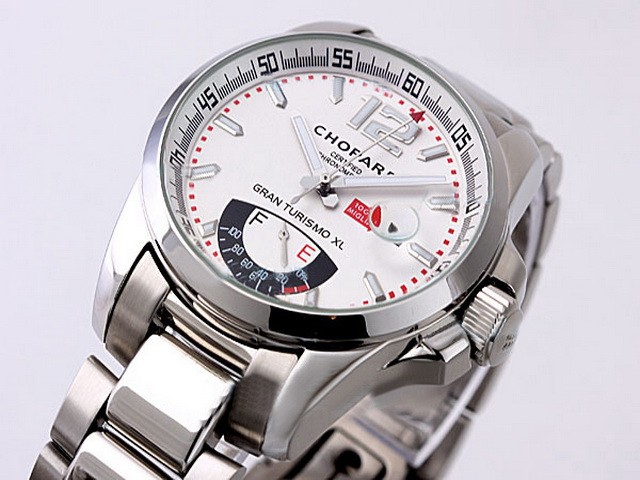 Chopard Beige Dial,White Marking and Stainless Steel Strap Montre