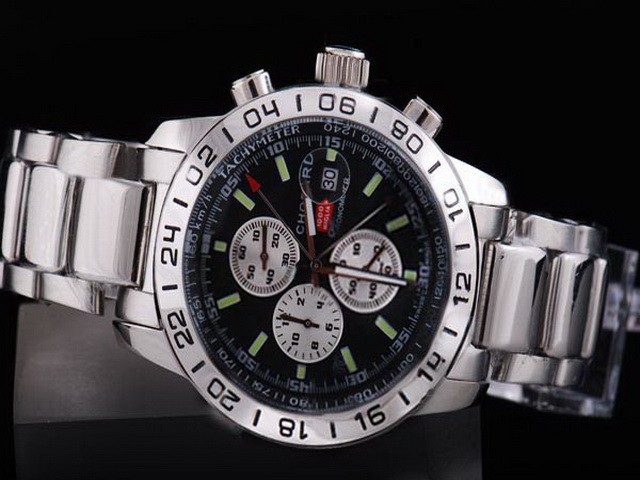 Chopard Black Dial and White Bezel-AR Coatin Montre