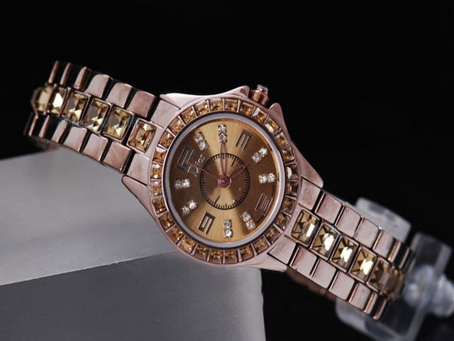 Christian Dior Full Brown Gold with Diamond Lady Model Montre