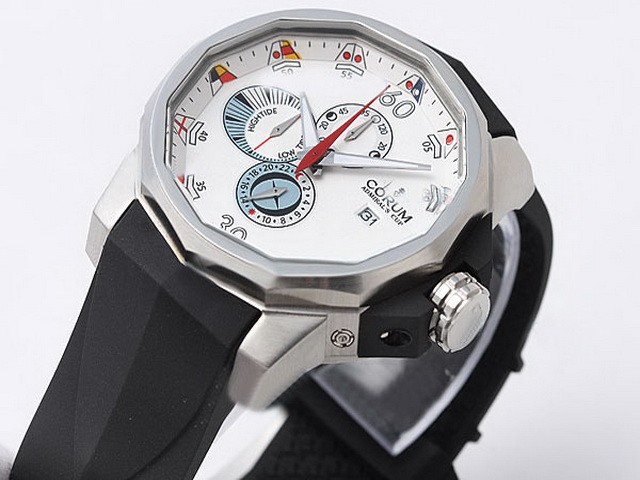 Corum Automatic Movement with White Dial and rubber strap Montre