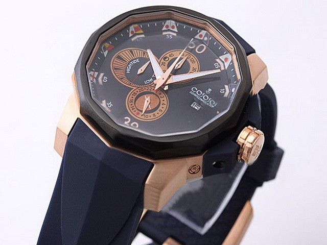 Corum Automatic Movement PVD Case with Blue Dial and strap Montre