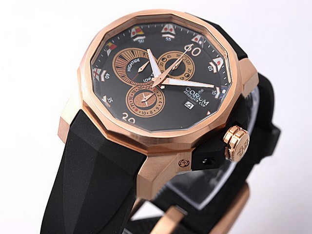 Corum Automatic Movement Rose Gold Case with Black Dial Montre