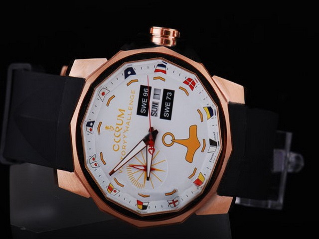 Corum Automatic Rose Gold Case with White Dial Montre