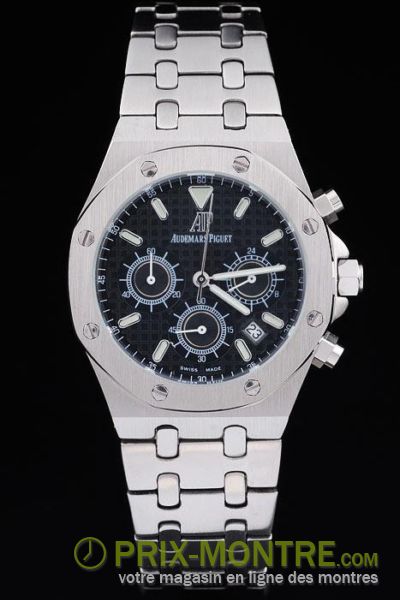 Audemars Piguet Royal Oak Chronographe cadran noir Réplique montres-ap32 Audemars Piguet Royal Oak Chronographe cadran noir Réplique montres-ap32