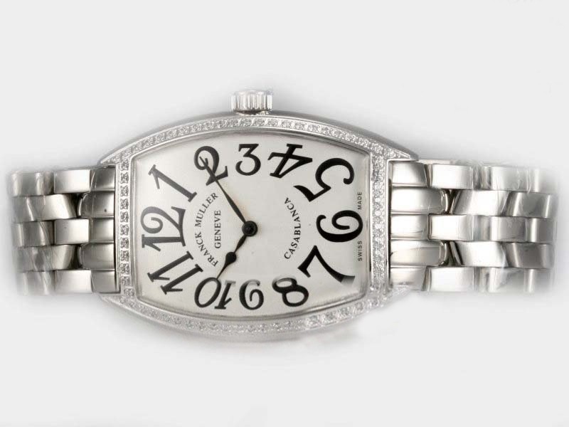 Franck Muller Diamond Bezel with White Dial Montre