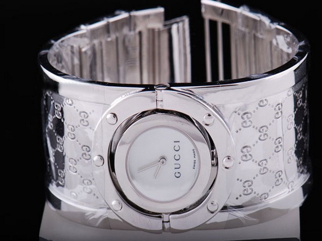 Gucci White Dial Lady Model Montre