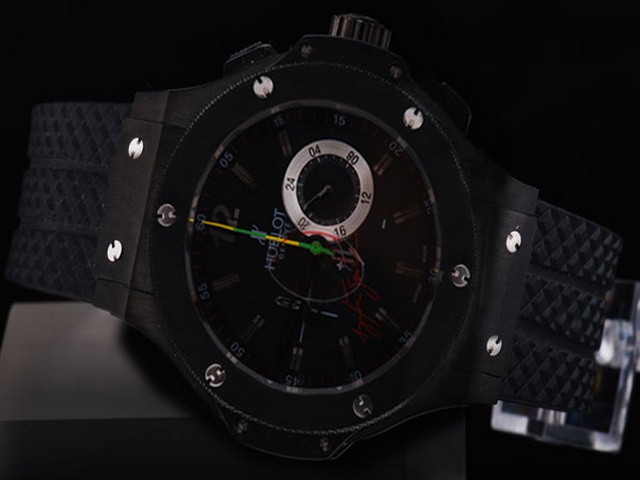 Hublot PVD Case with Black Dial Montre