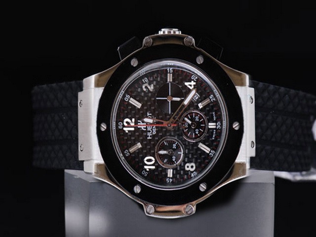 Hublot Black Dial with Silver Case Montre