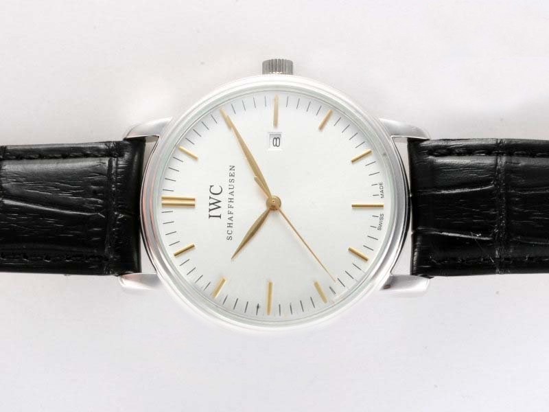IWC Others White Dial-Golden Marking Montre