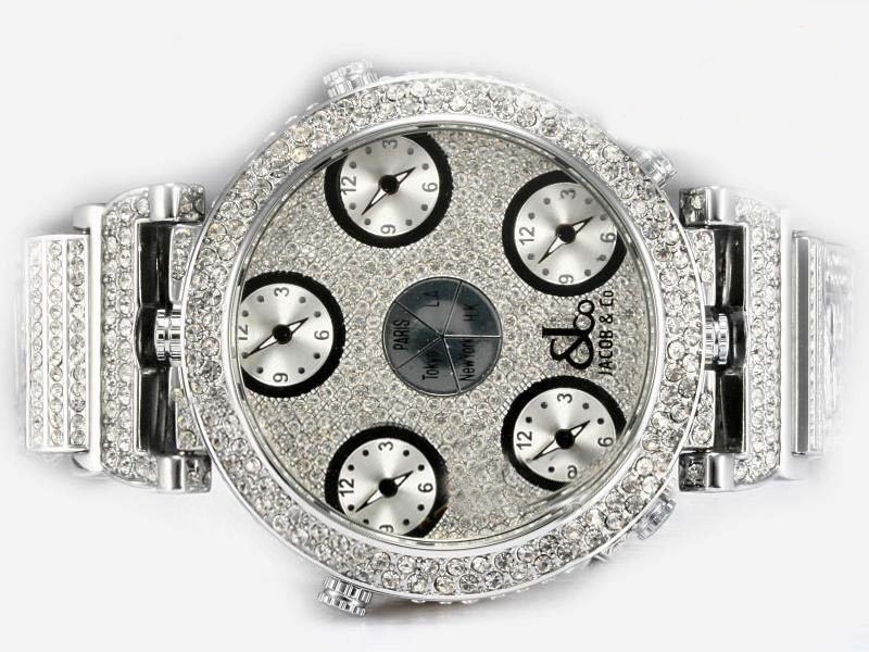 Jacob & Co Diamond Bezel Double Dial Montre