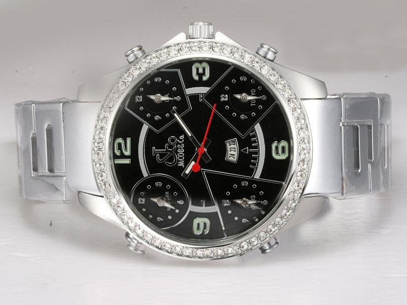 Jacob & Co Diamond Bezel Black Dial Montre