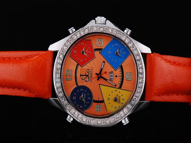 Jacob & Co Diamond Bezel and Orange Dial Montre