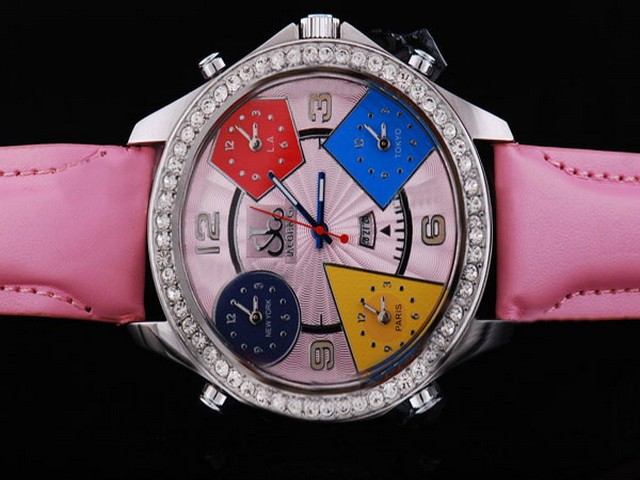 Jacob & Co Diamond Bezel and Pink Dial Montre