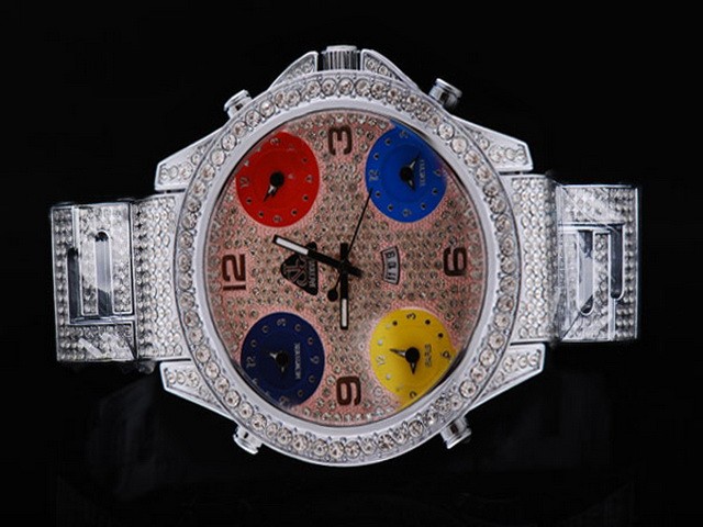 Jacob & Co full Diamond case and Bezel and red Dial Montre