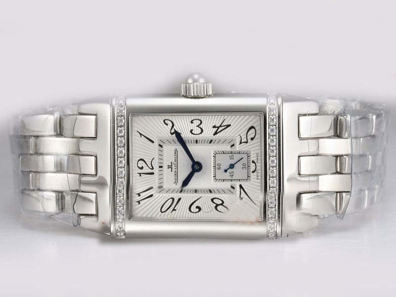 Jaeger-Lecoultre Diamond Bezel with White Dial Montre