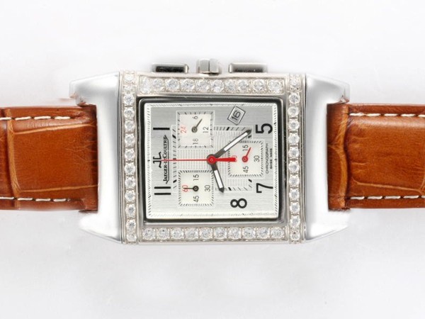Jaeger-Lecoultre Diamond Bezel with White Dial Montre